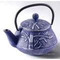 Красивый синий бамбуковый чугунный чайник, чугунный чайник для питья